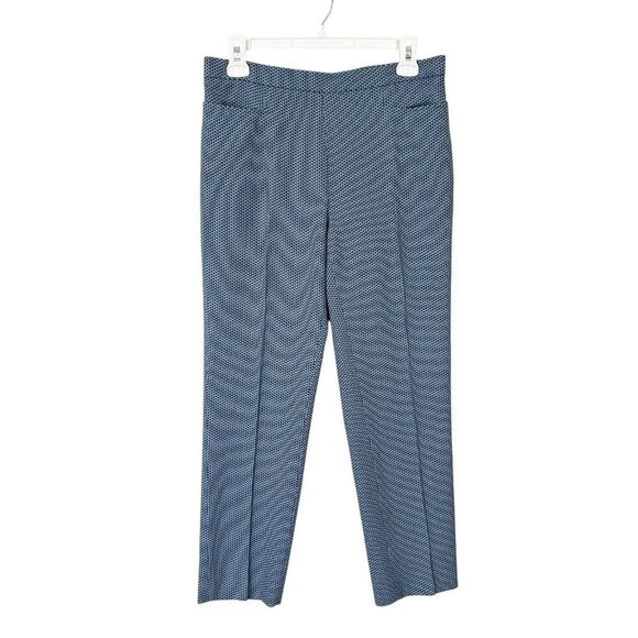 Akris Punto Ankle Pants Women’s Size 6 Blue Knit Trousers Old Money Career - Picture 1 of 9